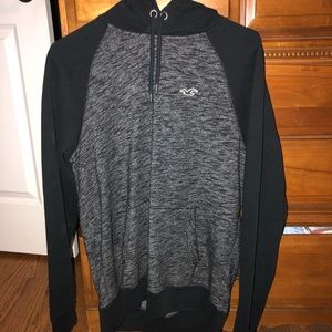 Hollister Black and Grey Men’s Hoodie